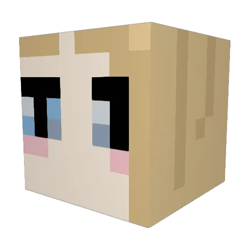 Ippagath Minecraft avatar head, 3D render