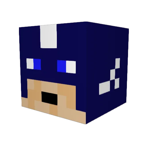 Iprocha Minecraft avatar head, 3D render