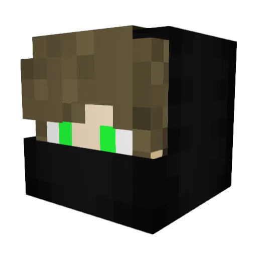 Iprocraft Minecraft avatar head, 3D render