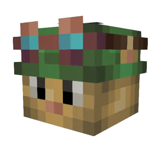 Ipsterz Minecraft avatar head, 3D render