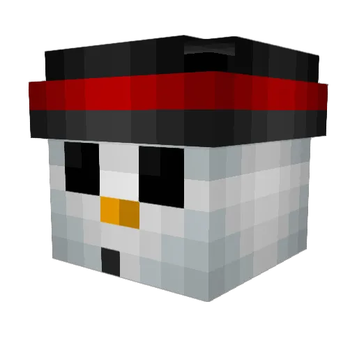 Ipzengamer Minecraft avatar head, 3D render