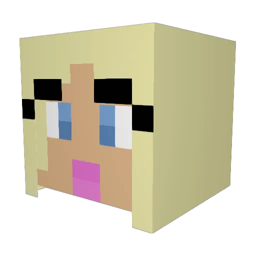 IqAyl Minecraft avatar head, 3D render