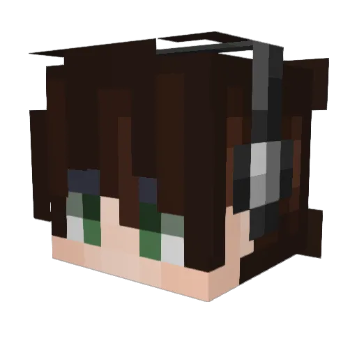 Iqanq Minecraft avatar head, 3D render