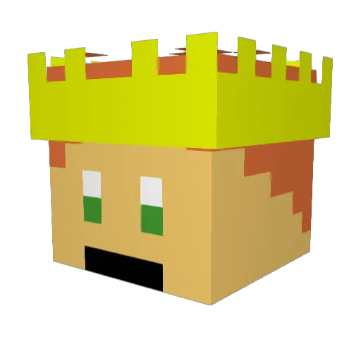 Ir2345 Minecraft avatar head, 3D render