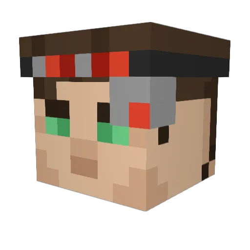 Ir8 Minecraft avatar head, 3D render