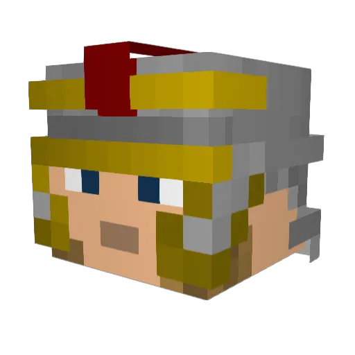 IrCONTE Minecraft avatar head, 3D render