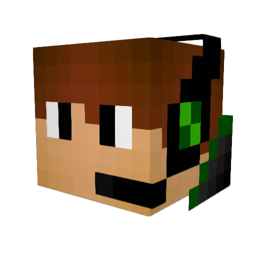 Ir_is412 Minecraft avatar head, 3D render