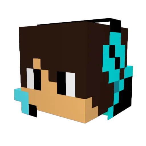 IraDivi Minecraft avatar head, 3D render