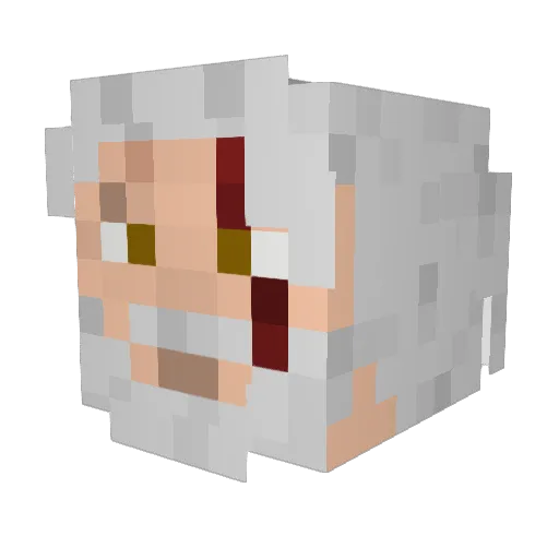 IraExitium Minecraft avatar head, 3D render