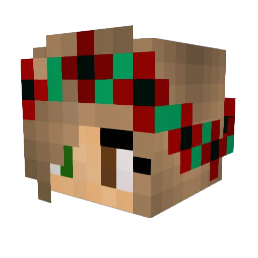 IraPlay Minecraft avatar head, 3D render