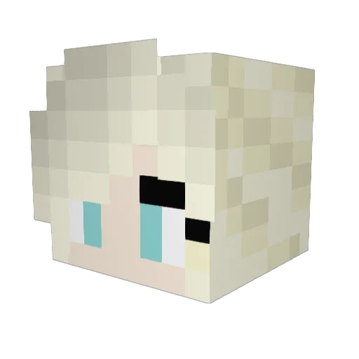 Ira__ Minecraft avatar head, 3D render