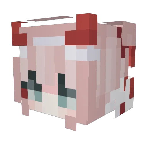 Iraa__ Minecraft avatar head, 3D render