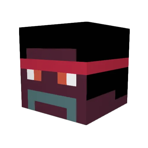 Iraas Minecraft avatar head, 3D render