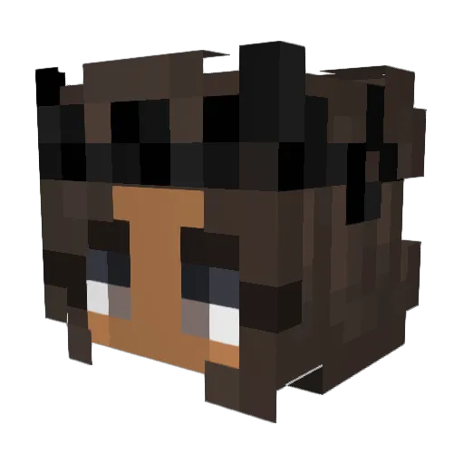 Irahna Minecraft avatar head, 3D render