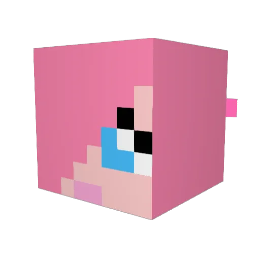 Iranie Minecraft avatar head, 3D render