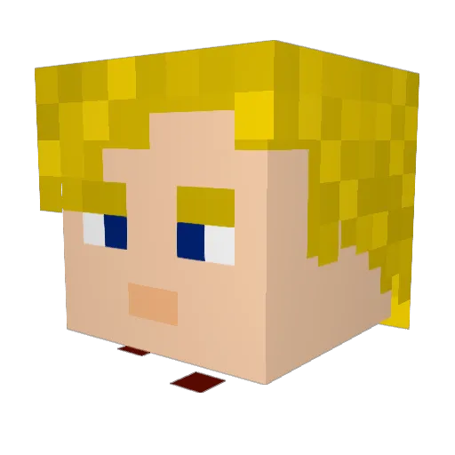 IraqLobster42 Minecraft avatar head, 3D render