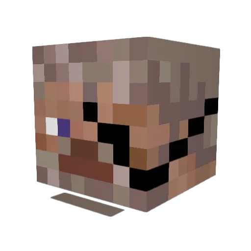 IrateChef Minecraft avatar head, 3D render