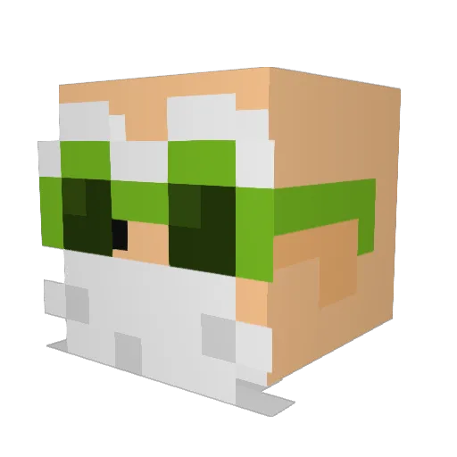 Iratorum Minecraft avatar head, 3D render