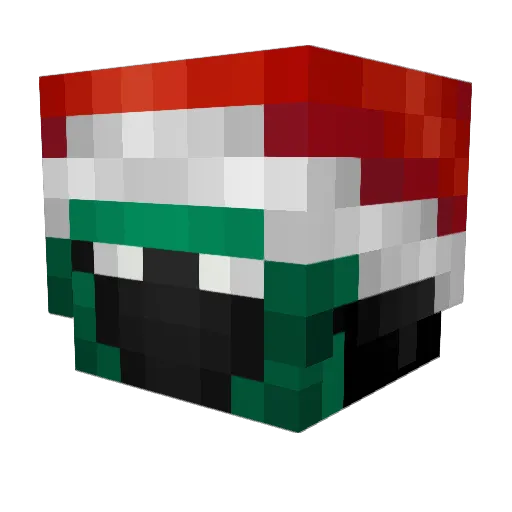 Iratristis Minecraft avatar head, 3D render