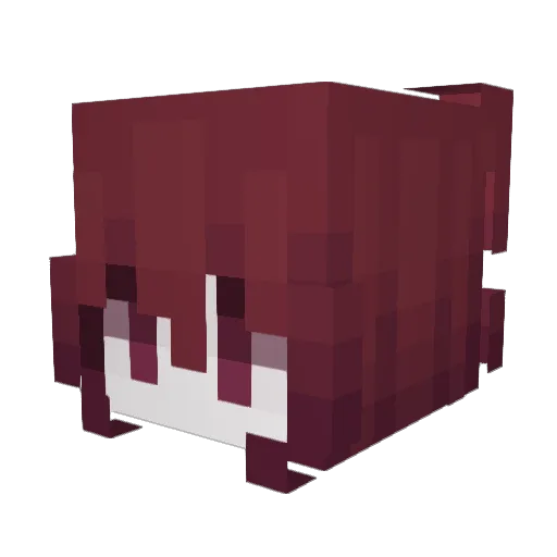 Irawati Minecraft avatar head, 3D render