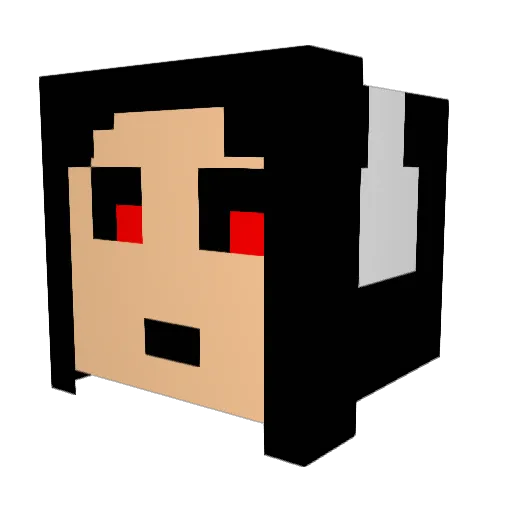 Iraziel Minecraft avatar head, 3D render