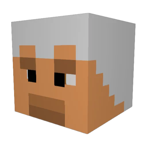 Irbazz Minecraft avatar head, 3D render