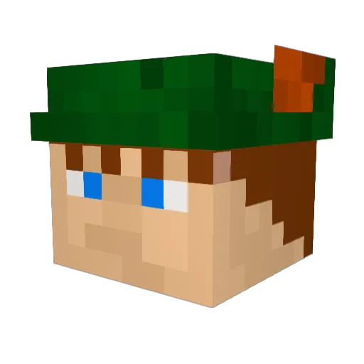 Irdanwen49 Minecraft avatar head, 3D render