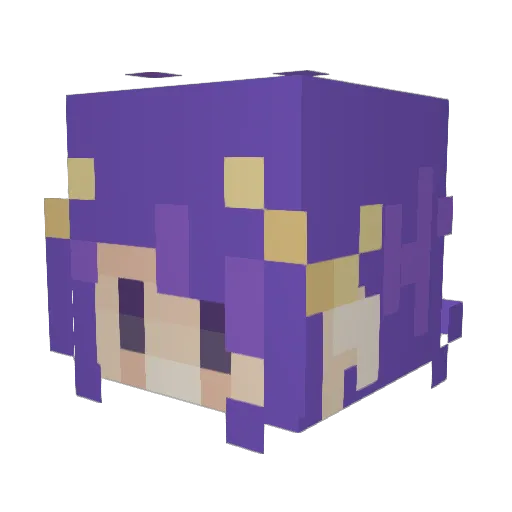 Irebmak Minecraft avatar head, 3D render
