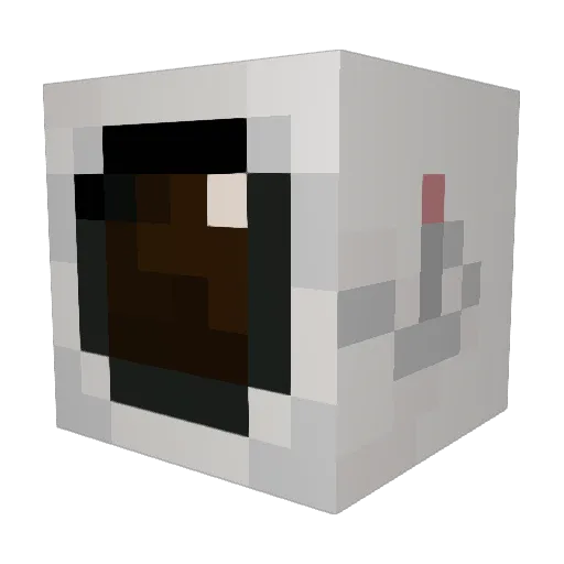Iredecsently Minecraft avatar head, 3D render