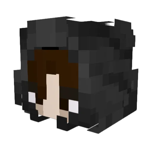Irelab Minecraft avatar head, 3D render