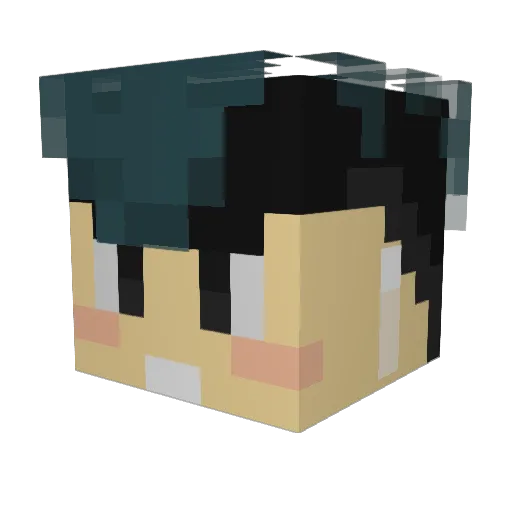 IreliaSakura Minecraft avatar head, 3D render