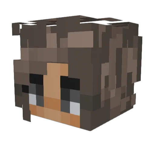 IreneFx Minecraft avatar head, 3D render