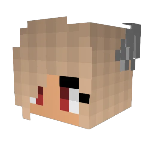 IreneGirl1 Minecraft avatar head, 3D render