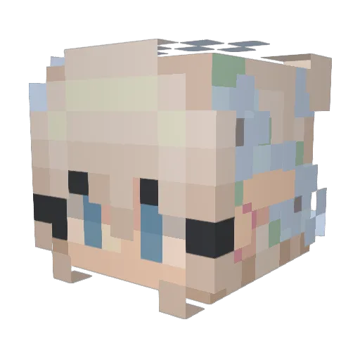 IreneWest Minecraft avatar head, 3D render