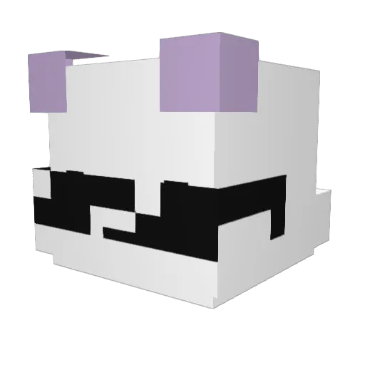IreneY Minecraft avatar head, 3D render