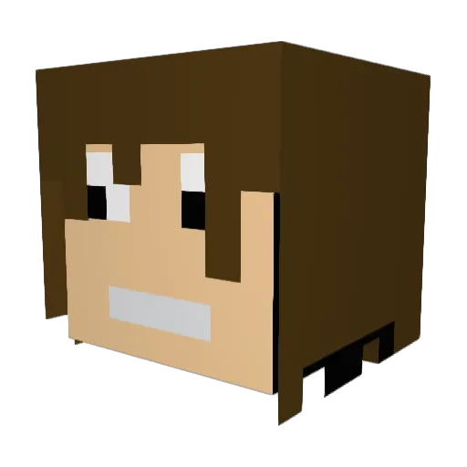 Irentei Minecraft avatar head, 3D render