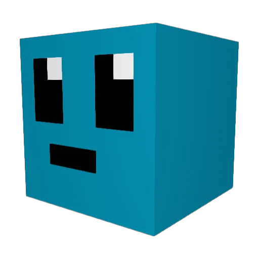 Ireomu Minecraft avatar head, 3D render