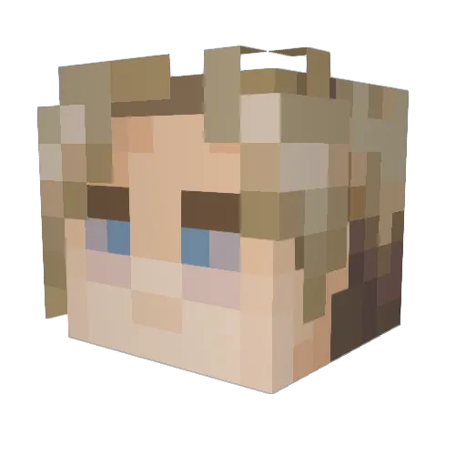 Iriazz Minecraft avatar head, 3D render