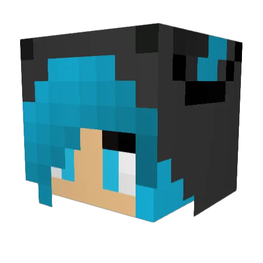 Irichiyo Minecraft avatar head, 3D render