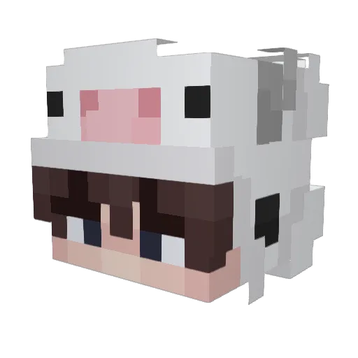 Iridescencey Minecraft avatar head, 3D render
