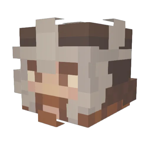 IridescentFX Minecraft avatar head, 3D render