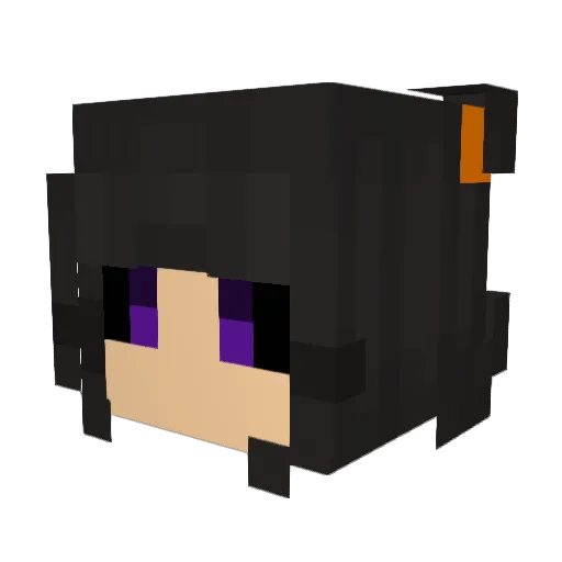 Iridescent_fox Minecraft avatar head, 3D render