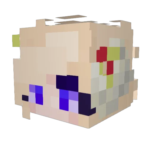 Iridiscence Minecraft avatar head, 3D render