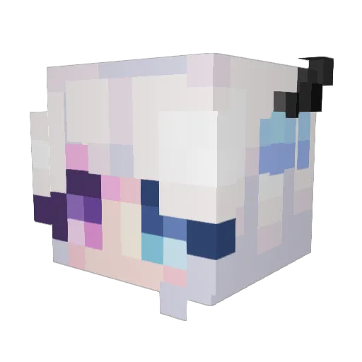 Iridium0smium Minecraft avatar head, 3D render