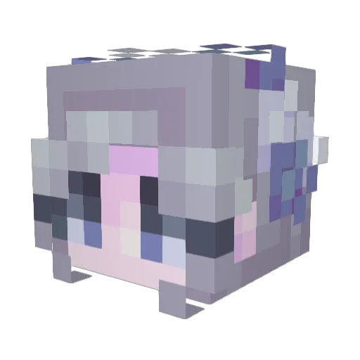 Irina101 Minecraft avatar head, 3D render