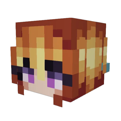 Irina Minecraft avatar head, 3D render