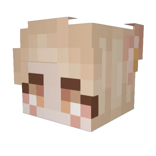 IriniYuki Minecraft avatar head, 3D render