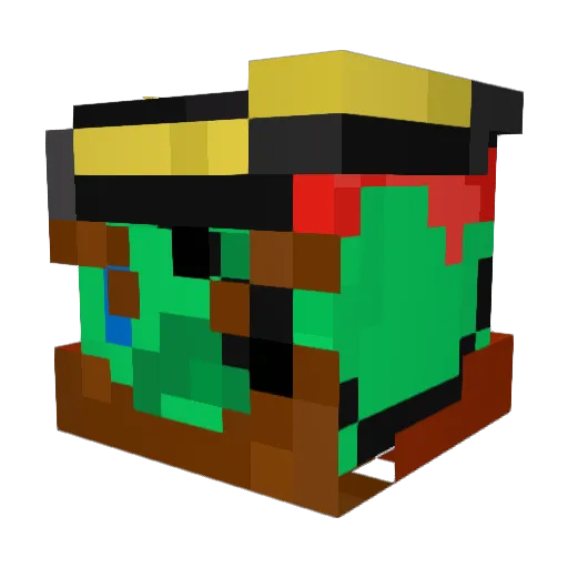 Irippan Minecraft avatar head, 3D render