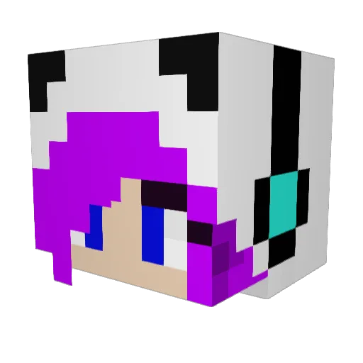 Iris4716 Minecraft avatar head, 3D render