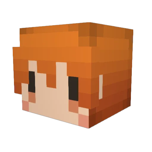 IrisGermanica Minecraft avatar head, 3D render